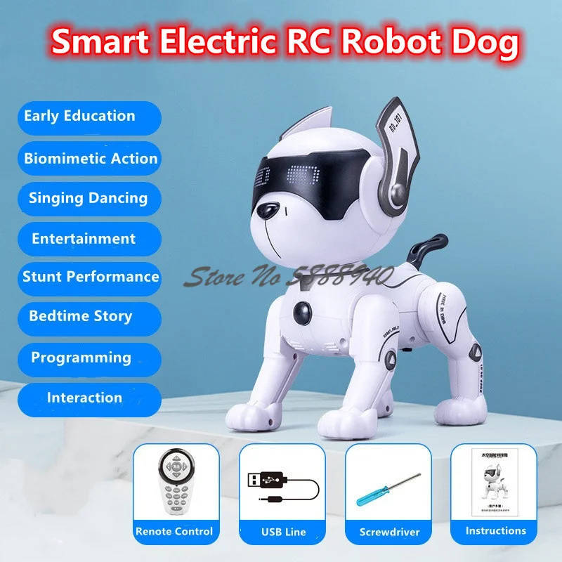 Puzzle Early Education Telecomando Robot Dog Stunt Performance Touch Sensing Programma Intelligente Canta E Balla Rc Robot Dog