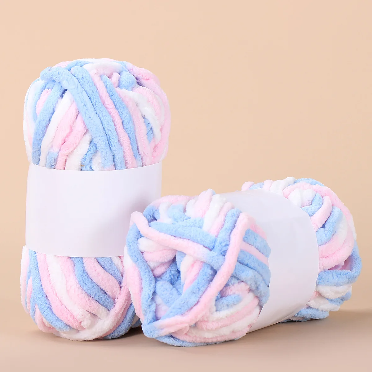 50g/Ball Ice Strip Line Colorful Yarn Single Ply Medium Coarse Yarn DIY Hand Knitting Sweaters Crochet Scarf Carpet knitting yarn crochet yarn ice silk yarn