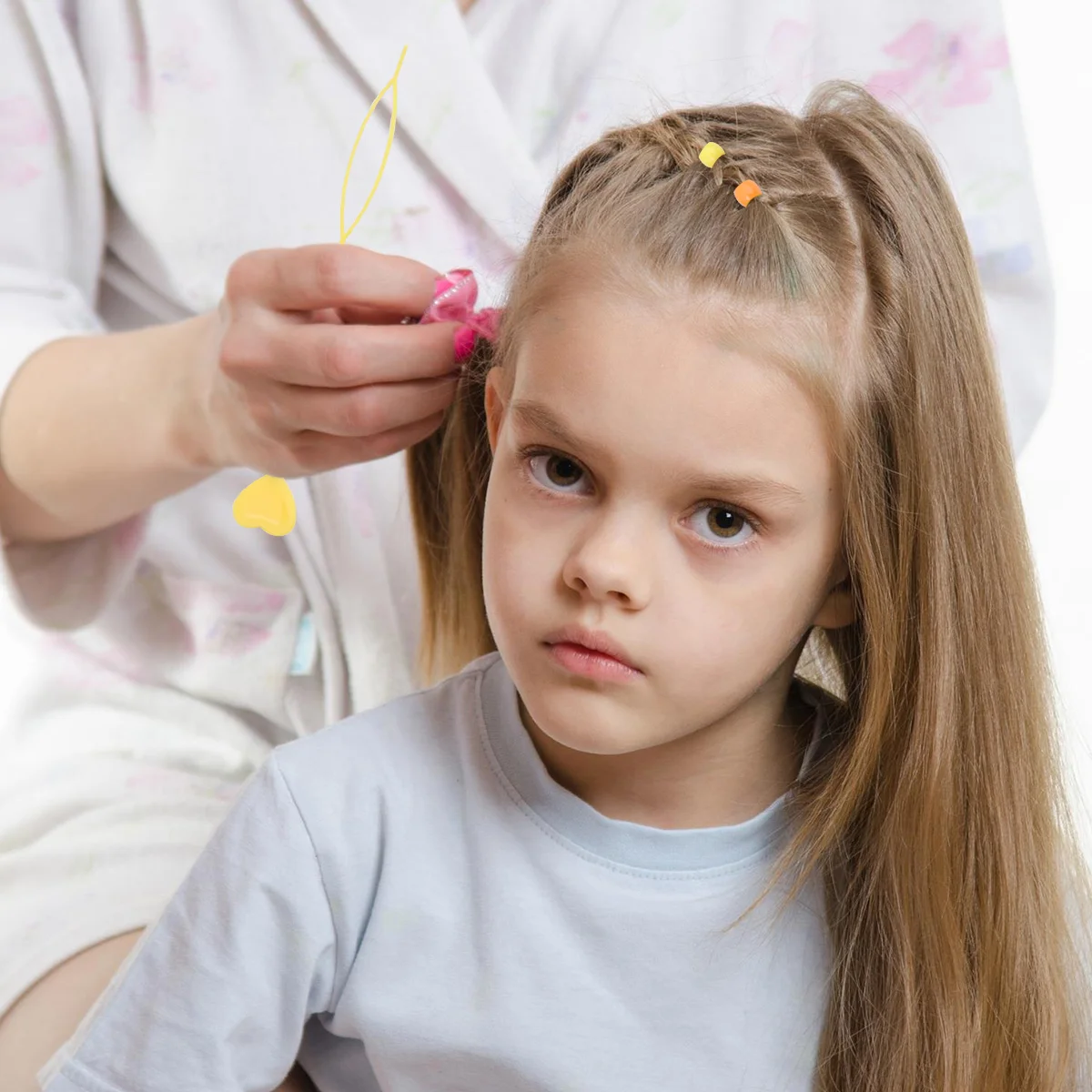 

Lovely Pull Hair Needle Portable Hair Braid Needle Manual Hair Bun Tool Special Braid Hair Tool for Kids Use with Beads (R