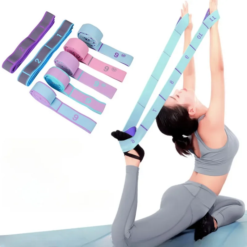 Yoga Resistance Bands Multi-Section Elastic Adult Child Dance Training Gym Home Pilates Exercise Pull Strap Belt Fitness Sport