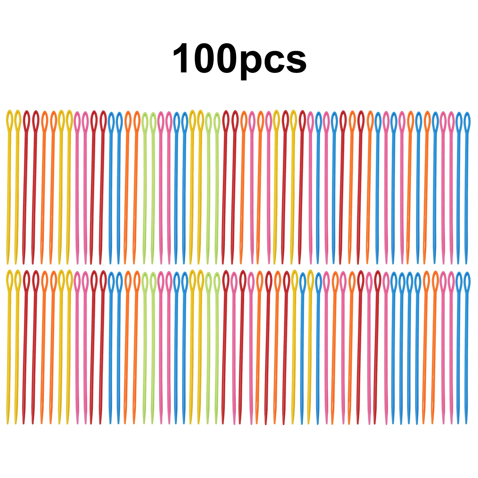 

100 шт., детские пластиковые швейные иглы для рукоделия