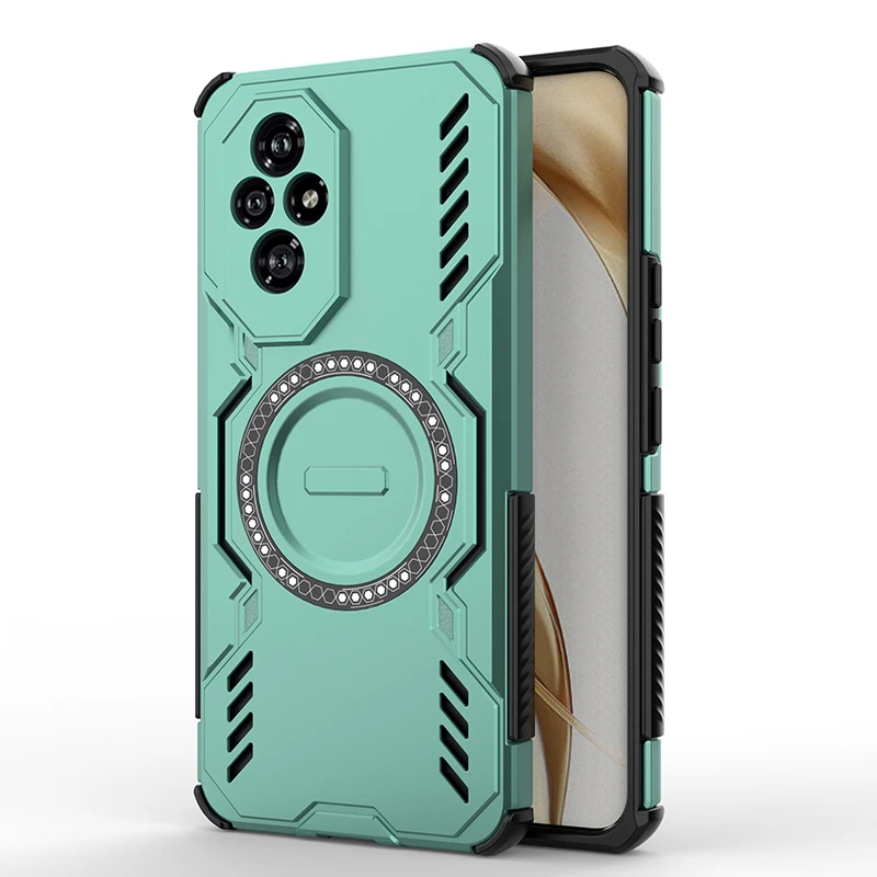 Enhanced Mecha Heat-Dissipation Air Cushion Anti-Drop Magnetic Phone Case