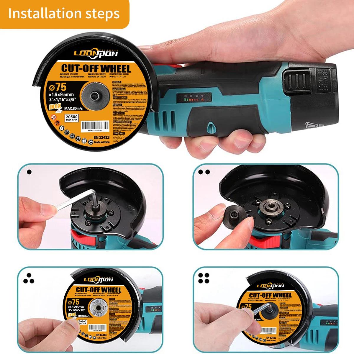 HSS/Carbite Cutting Disc Polishing Disc 75mm Diameter 10mm Bore Grinding Disc Multifunction Electric Angle Grinder Attachment 4 HSS/Carbite Cutting Disc Polishing Disc 75mm Diameter 10mm Bore Grinding Disc Multifunction Electric Angle Grinder Attachment - Image 4