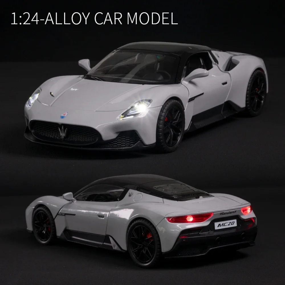 1:22 Maserati MC20 Supercar Alloy Model Car Toy Diecasts Metal Casting Sound and Light Car Toys For Children Vehicle 2