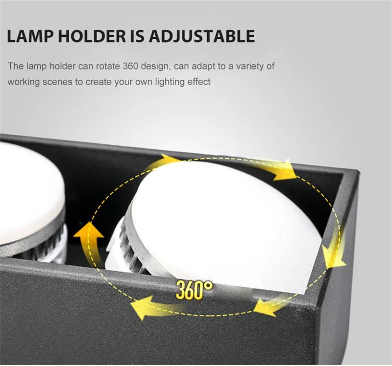표면 장착형 LED 다운라이트 현대 회전식 교체 가능 GX53 램프 5W 7W 9W LED 천장 스포트라이트 AC85-265V 실내 조명