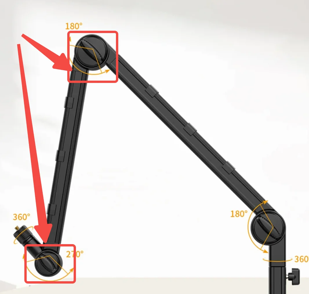 Ulanzi LS25 LS24 Mic Knobs 3 Pieces for Vijim LS25 Microphone Stand Suspension Scissor Arm Replaceable 2 Big and 1 Small Knobs