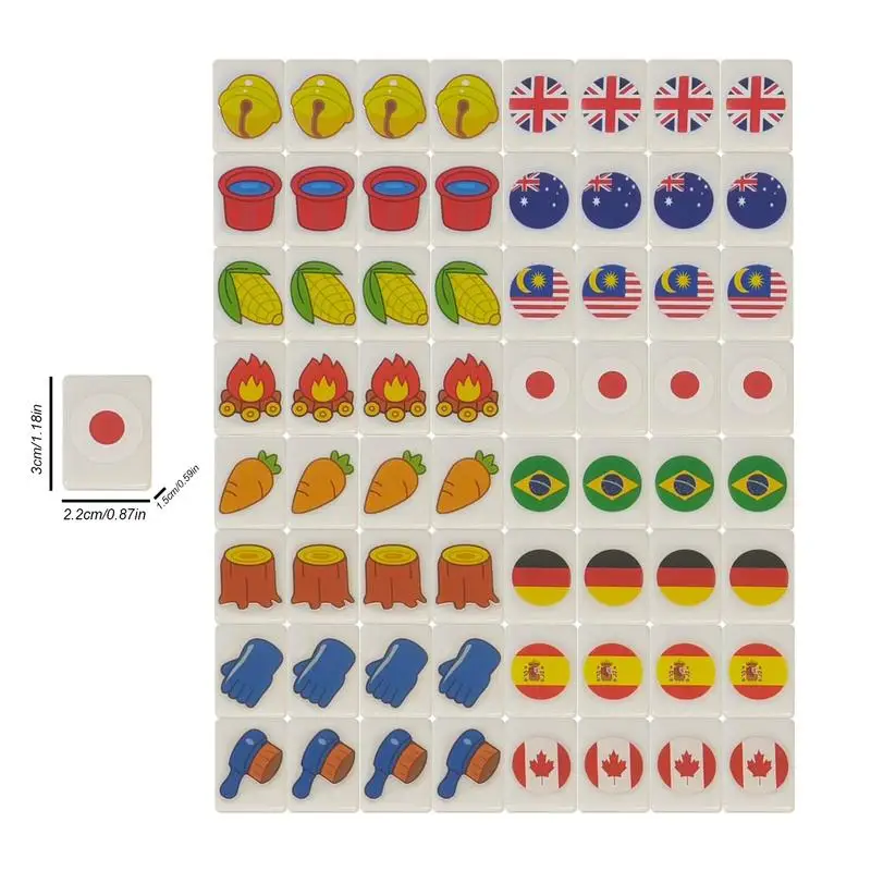 Game Patterned Tiles Board Game Family Party Game Mahjong Tile Set For Adults Children Kids All Ages 6