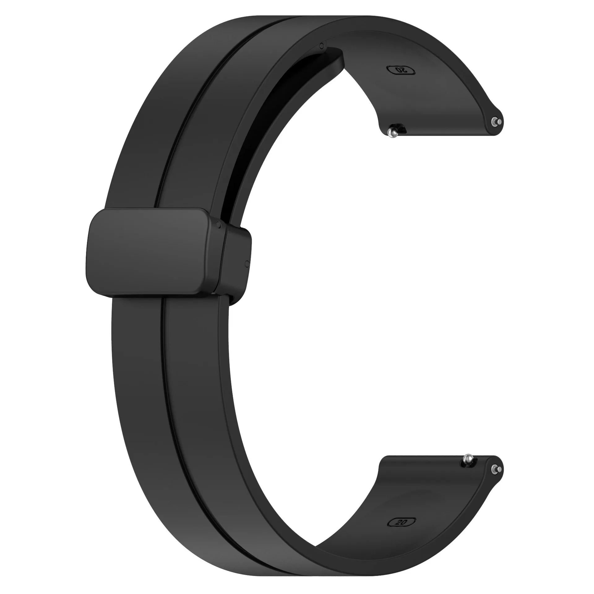 

Silicone Band 20MM 22MM for Samsung Galaxy Watch 5 Pro 45MM 44MM 40MM Classic 46MM 42MM Sport Strap with Magnetic Folding Buckle