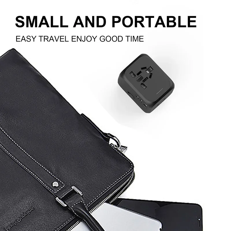Universal Travel Plug Adapter with European Converter Capabilities – Up to 2500W Capacity
