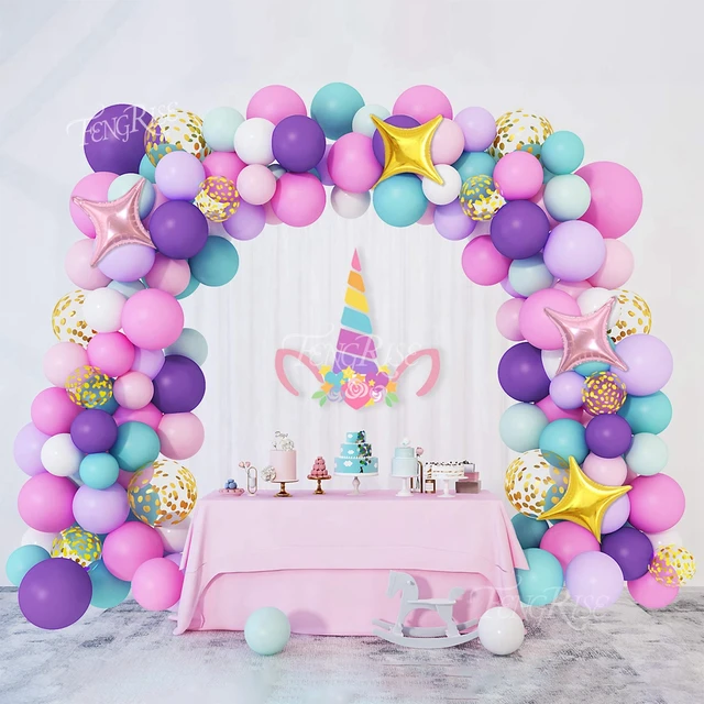 Pastel Rainbow Birthday Decorations  Unicorn Birthday Garland Decoration -  Happy - Aliexpress