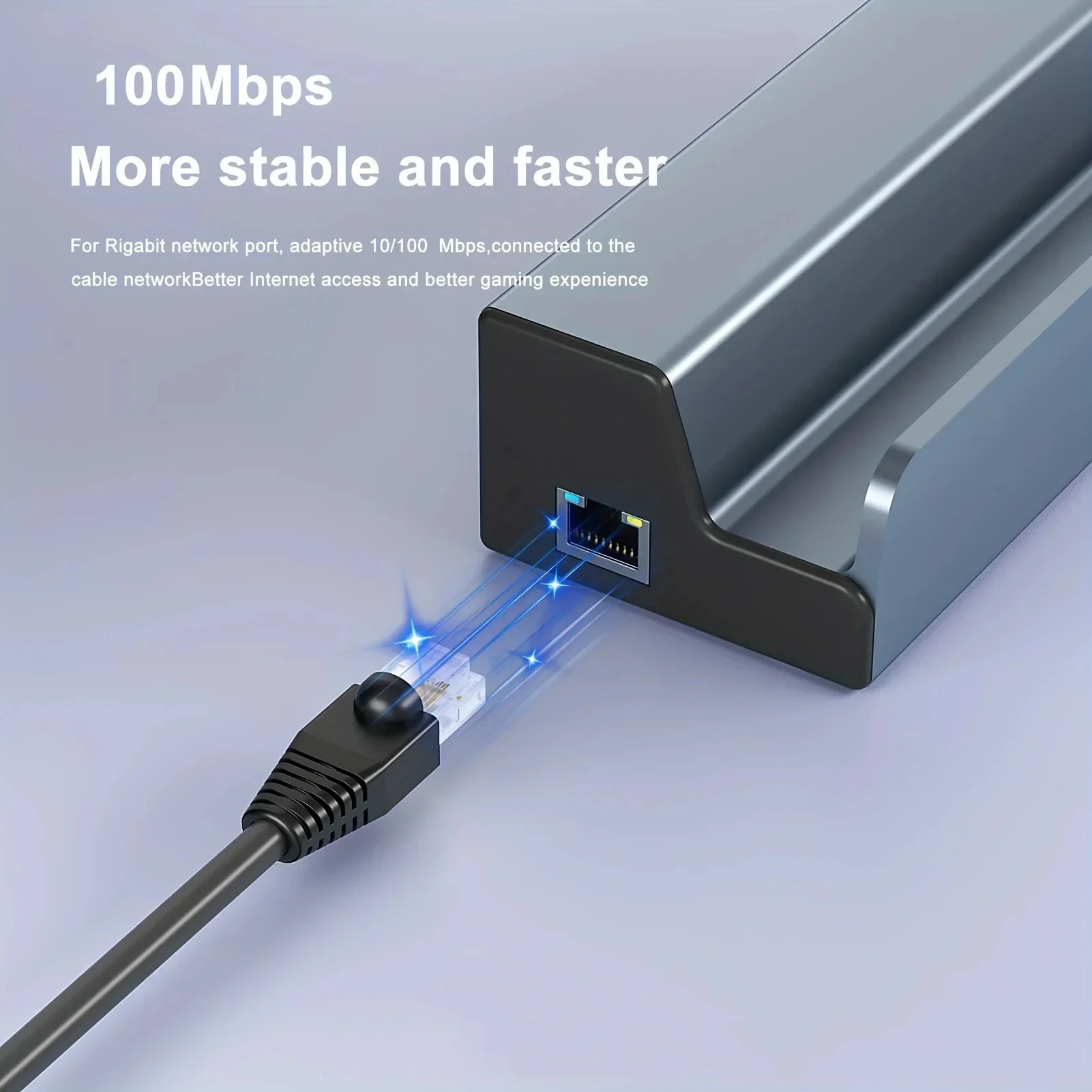 KEBIDUMEI 6-in-1 USB C 도킹 스테이션 (스팀 덱, ROG Ally, 스위치, 아이패드용) 타입 C to HDMI 4K@60Hz PD 100W 3개 USB 2.0 게임 허브 USB C Dock