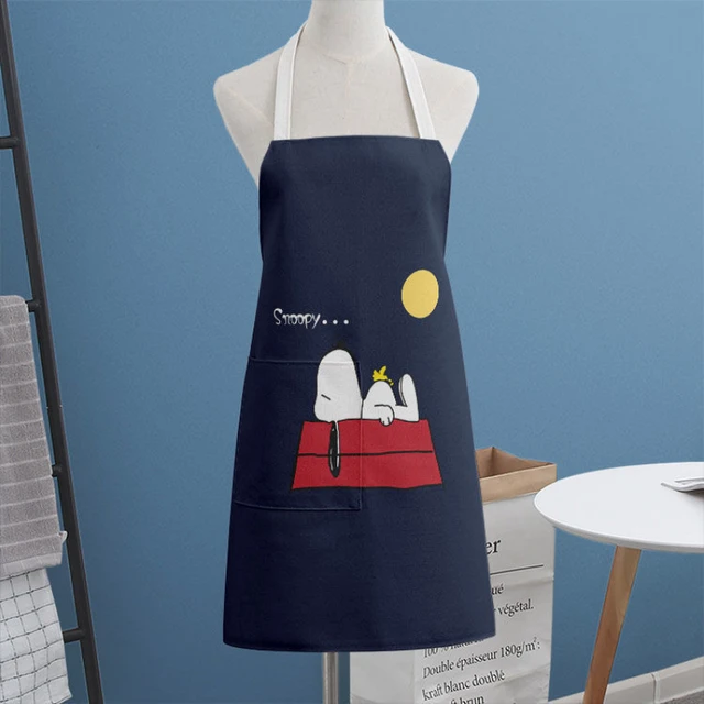 Snoopy Kitchen Apron Women Home Kitchen Waterproof and Oilproof