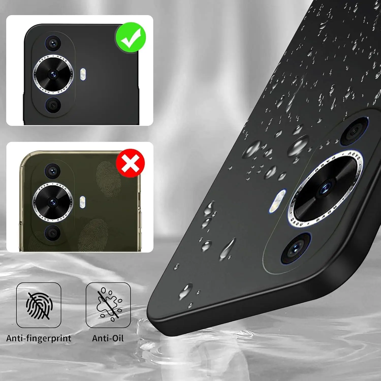 Elastyczna obudowa z płynnego silikonu TPU do Huawei Nova 12 SE 12S 12i 11 Pro 11i 10 9 SE ochronna obudowa Fundas Coque Capa_voghion.com