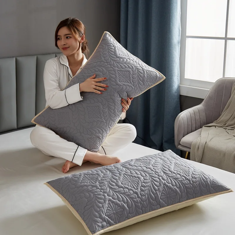 

48cmx74cm Waterproof Cotton Pillowcase Thicken And Comfortable Pillow Cover For Bed Pillow Covers Top Quality Pillow Case TJ8480