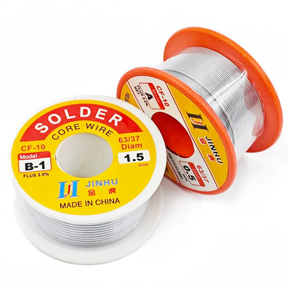 Solder Wire Tin 500G/100G/50G 0.5/0.6/0.8/1.0/1.2/1.5/2.0mm Roll Clean Rosin Welding Core Flux Reel Tube
