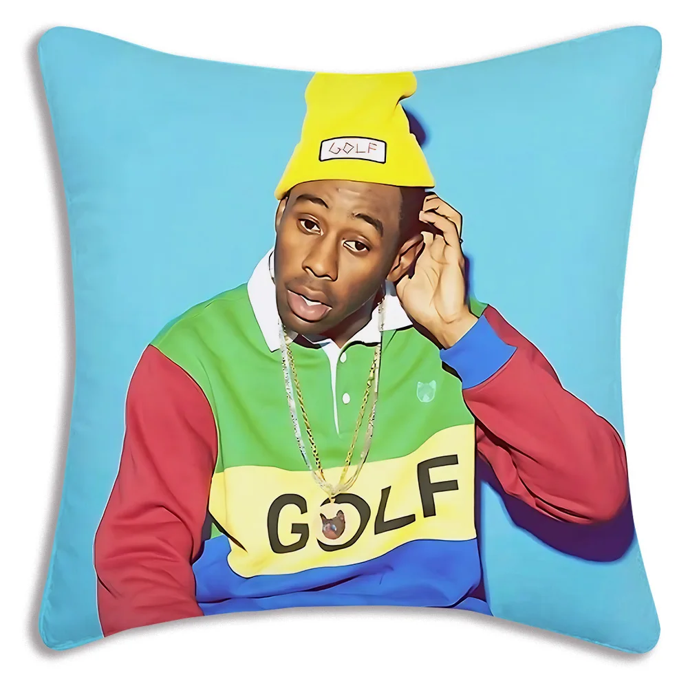 Tyler the Creator Rapper Pillow Covers Cartoon Sofa Decorative Home Double-sided Printing Short Plush Cute Cushion Cover 5