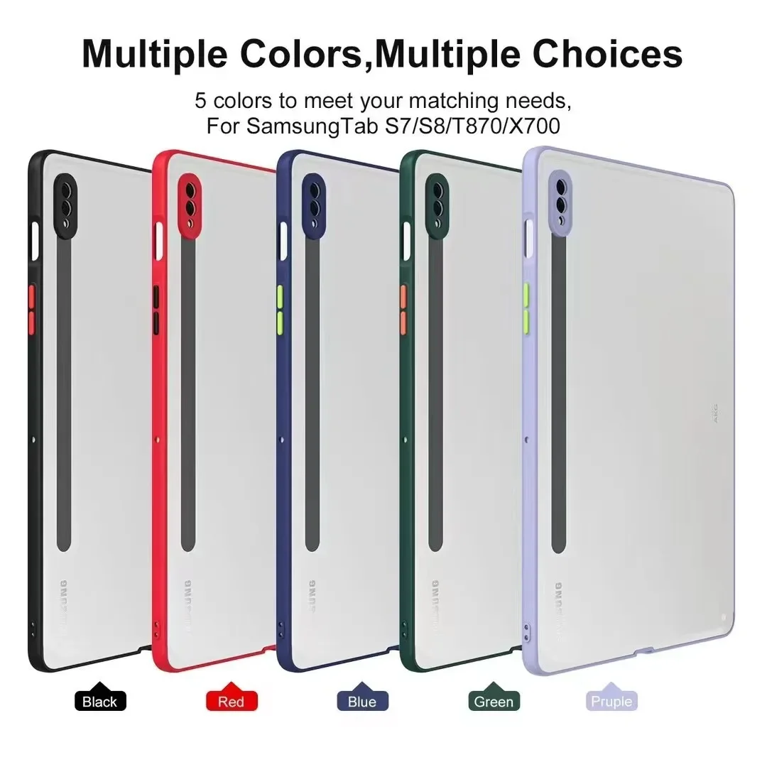 Premium Shockproof Tablet Sleeve: Matte Soft Silicone Bumper Hard Cover