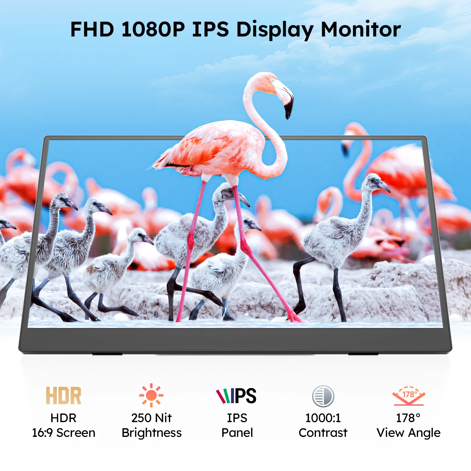 도프스플레이 휴대용 모니터 15.6인치 FHD 1080P IPS 화면 확장기, 노트북용 접이식 마그네틱 스탠드 및 케이스, 맥, 폰, 엑스박스, 여행용