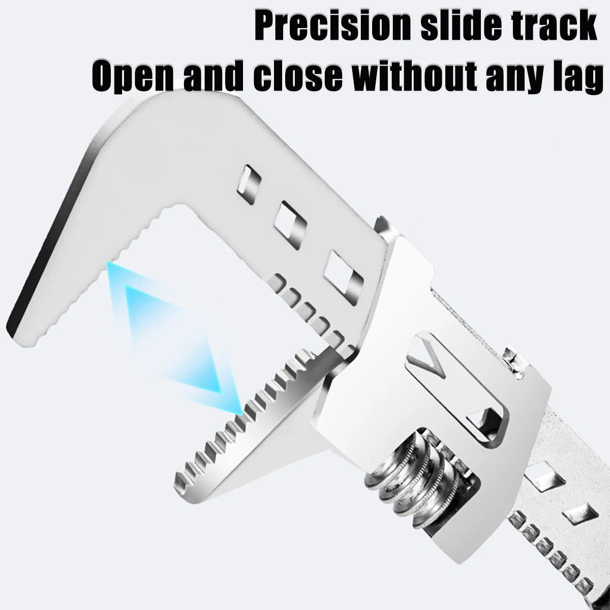 1pc F-type Wrench Adjustable Spanner Pipe Wide Jaw Opening Spanner F Type Wrench Movable Spanners Repair Tools Live Wrench