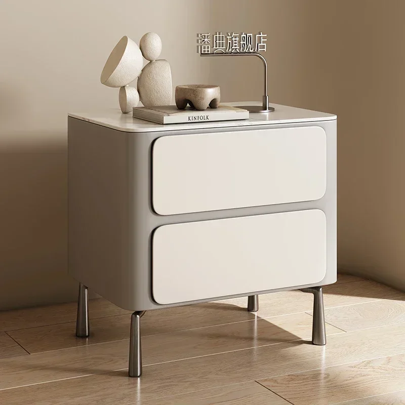 שולחנות צד למיטת עזר עץ אחסון שולחן ליד המיטה חדר שינה בית רהיטי עץ מרובי תפקודים מסילה דה נוש