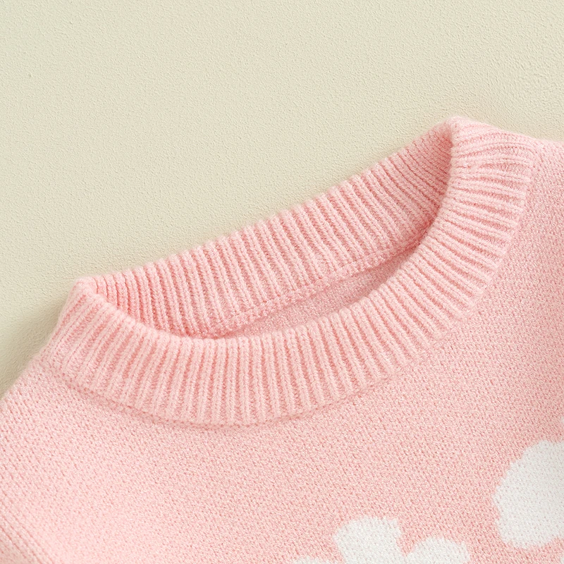 

Toddler Baby Girl Sweater Flower Long Sleeve Pullovers Clothes