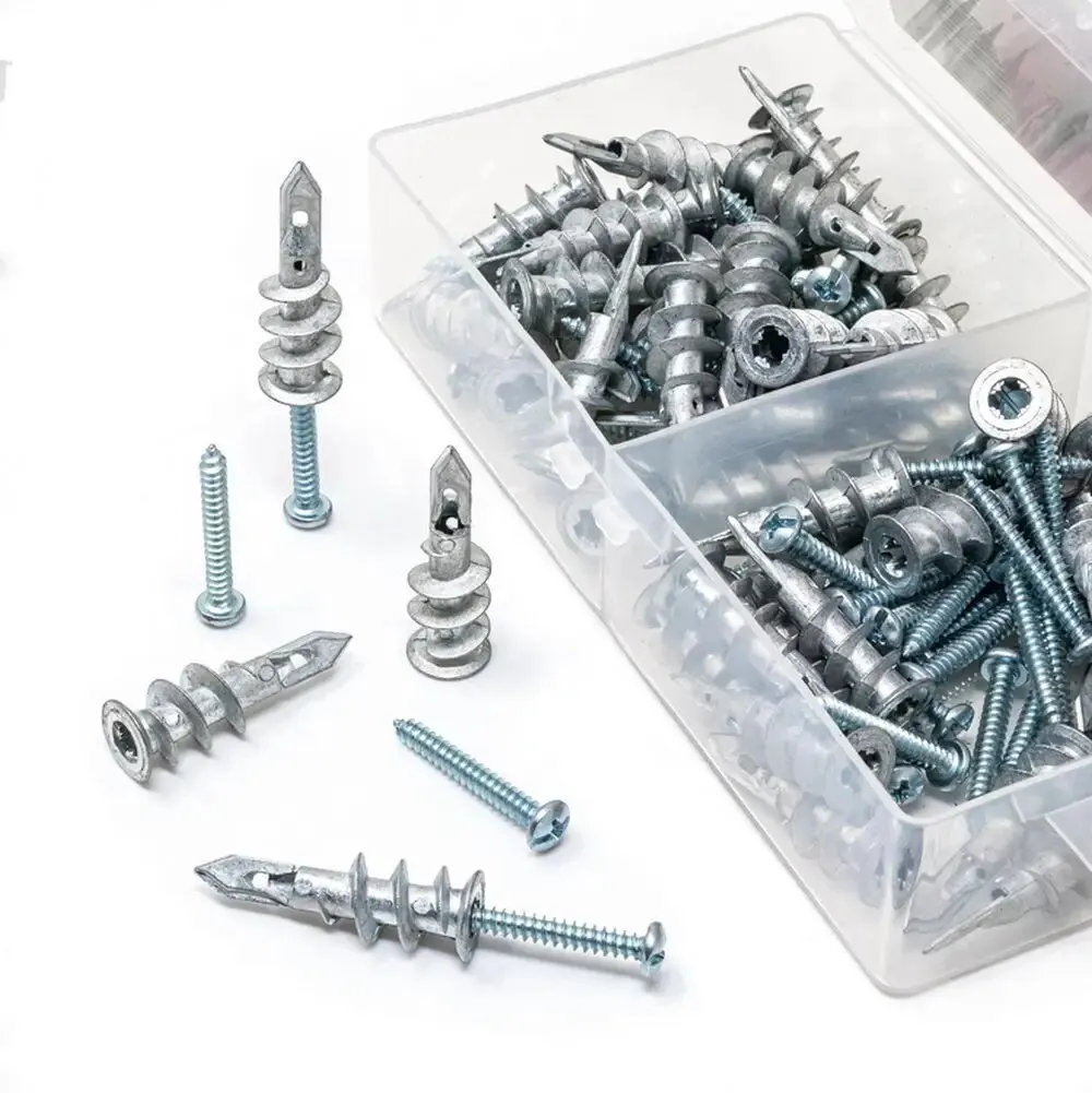 Hollow Wall Plasterboard Anchor Zinc Alloy Drywall Self-drilling Anchors E8/13*41mm #8*1-1/4 Tapping Screw drywall anchor kit hollow wall anchor set drywall anchor self tapping screws