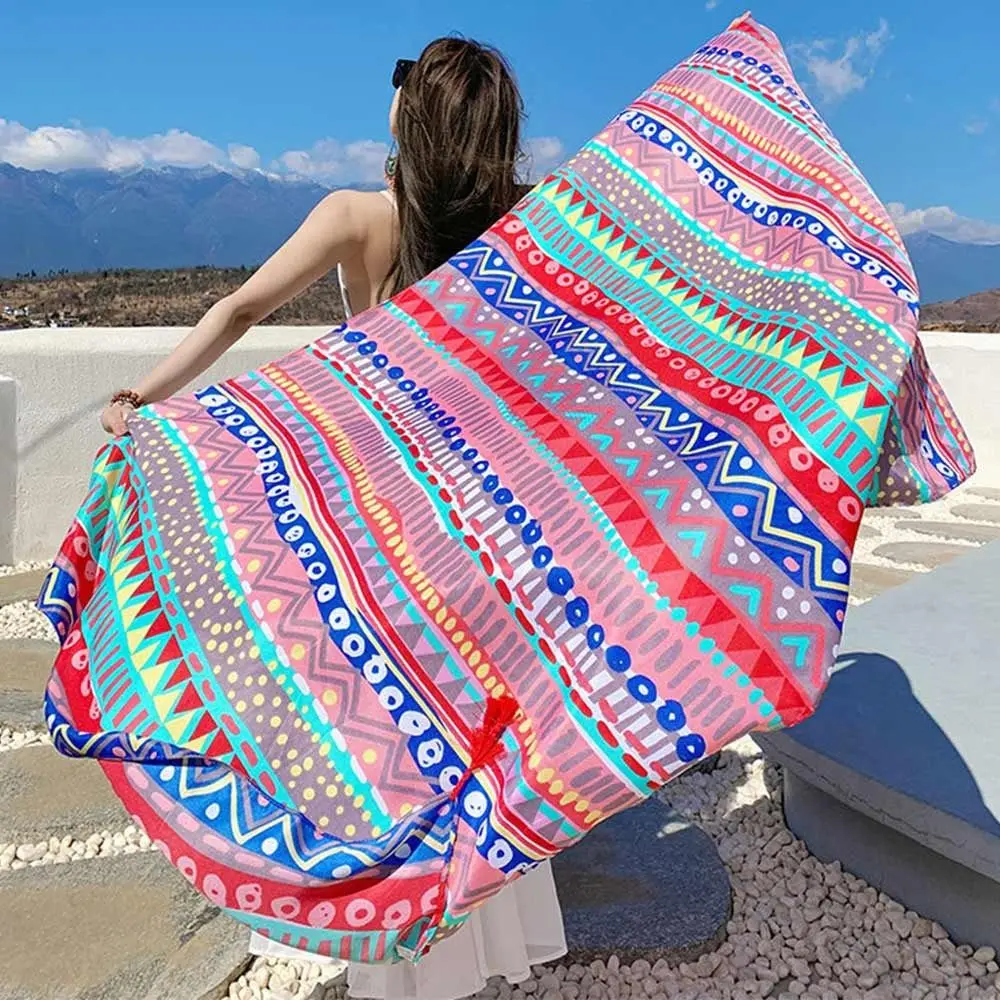 90x180cm Travel Beach Sunscreen Scarve Bikini Large Shawl Sarong Wrap Scarf Women Brazilian Swimsuit Bathing Cover-ups