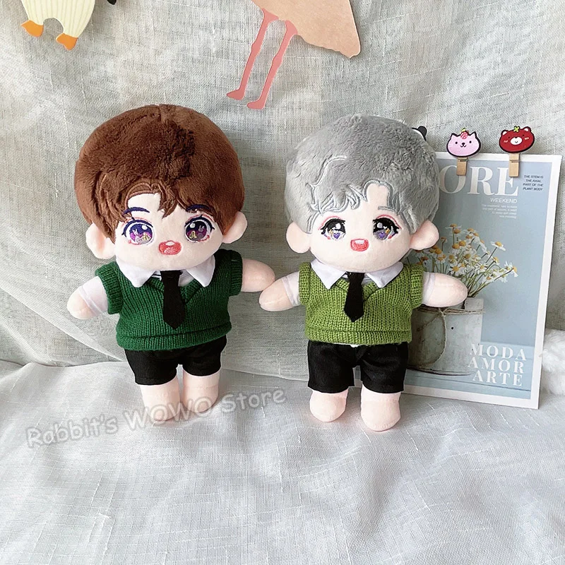 Doll Clothes for 20cm Idol Dolls Accessories Plush Doll's Clothing Sweater Cardigan Stuffed Toy Outfit for Star Cotton Dolls 3