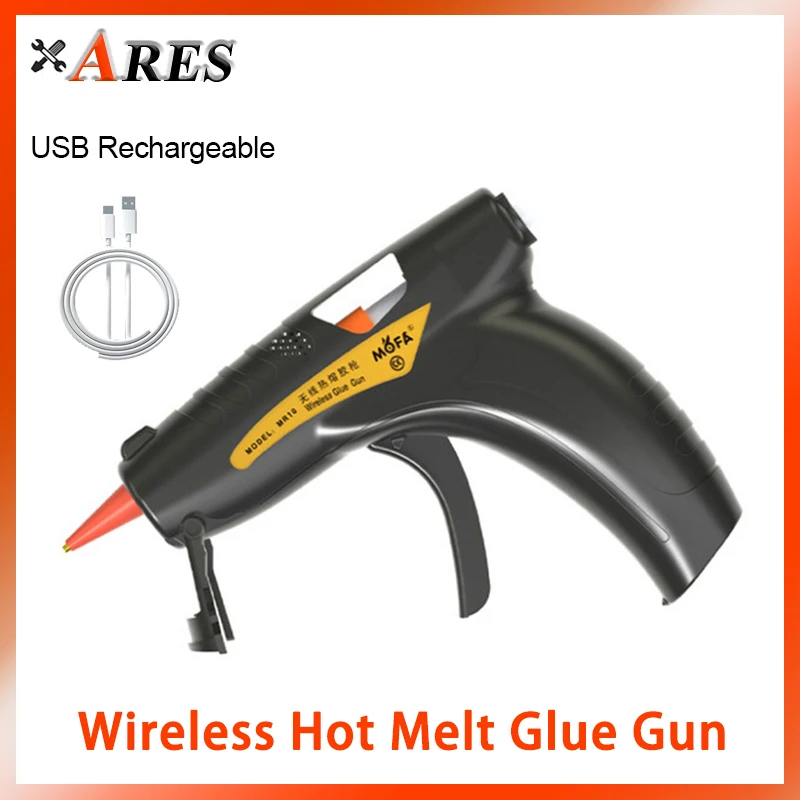 3.6V Lithium Ion Cordless Melting Glue Gun Hot Glue Gun + 10pcs