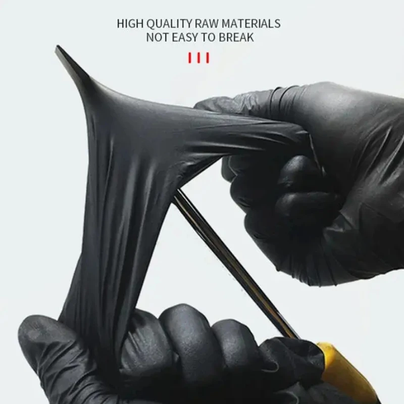 Black Nitrile Gloves 20PCS Disposable Gloves for Household Cleaning Kitchen Dishwashing Work Tattoo SPA Latex Free