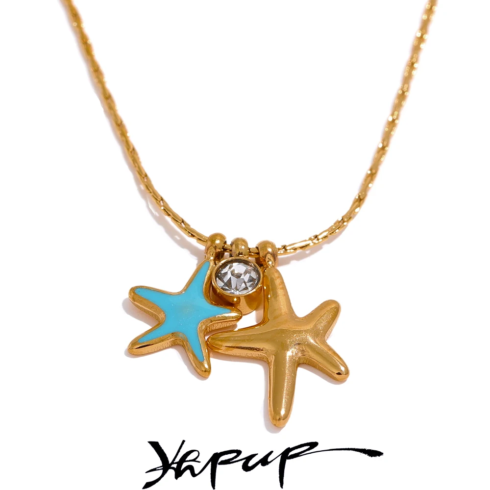 Yhpup Summer Starfish Pendant Necklace