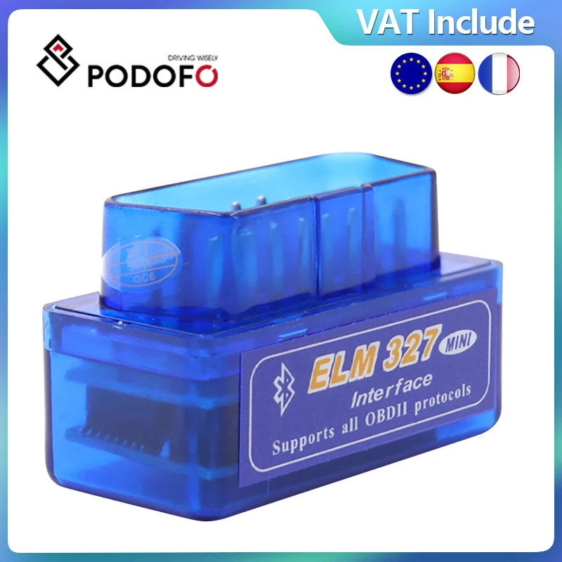 Podofo Mini Elm327 Obd2 Scanner Connessione Bluetooth Obd 2 Per Android Autoradio Strumenti Diagnostici Per Auto