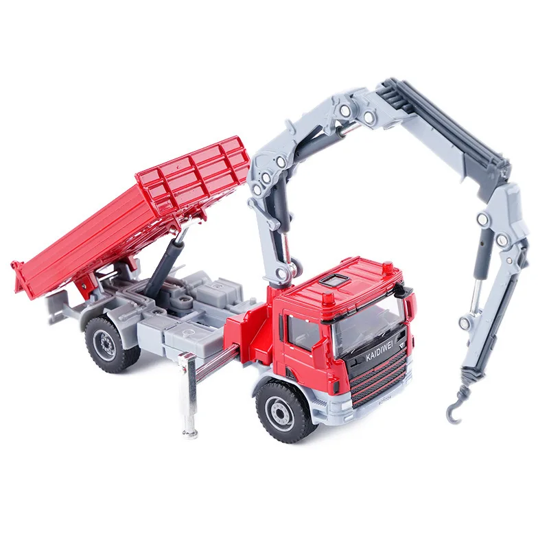 

1/50 Diecast Crane Truck Toy Car Simulation Engineering Construction Vehicle Alloy Model Educational Collection Gift for Boy Kid