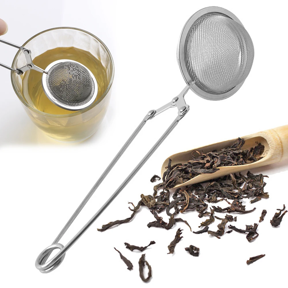 Reusable Stainless Steel Tea Strainer Mesh Infuser Locking Spice Tea Ball Filter with Handle Filter Diffuser Handle Ball