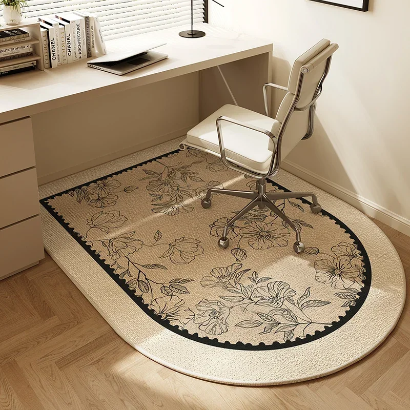 Chair Floor Mat Study Bedroom Home Carpet Non-slip Area Rug Round Home Decoration Living Room Lounge Office Swivel Chairs Rugs