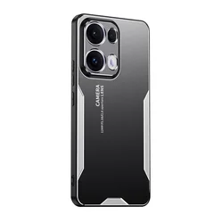 Sleek Aluminum Alloy Matte Phone Case - Durable Protective Cover - OPPO A18 4G (Silver)