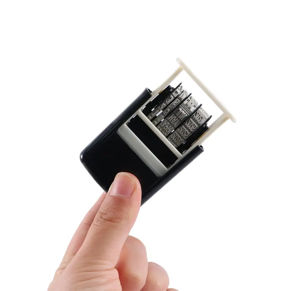 워드휠 영어 씰 용품 금속 DIY 엠보스 롤러 계정 사무용품 머드 세트 날짜 씰 날짜 스탬프