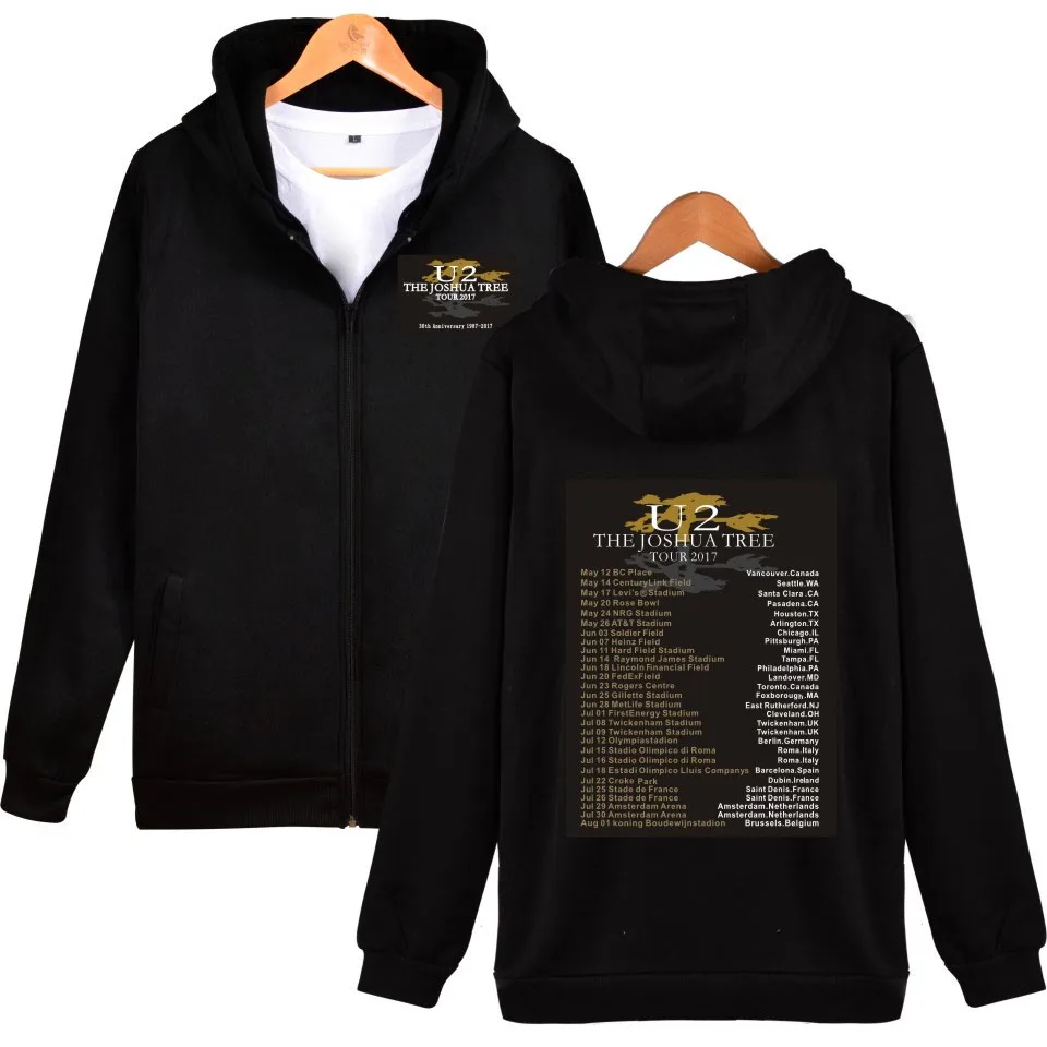 

U2 Design Hoodies Men Rock Band Harajuku Drummer Novelty Streetwear Men Hoodie Unisex Loose Drawstring Hoody