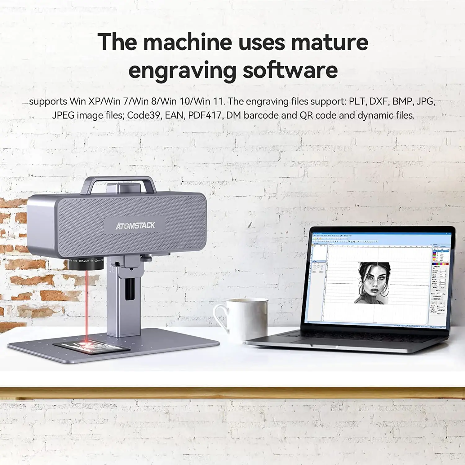 ATOMSTACK M4 Infrared Laser Marking Machine 720,000 mm/min Desktop Handheld Precise Positioning Fiber Engraver For Metal Plastic laser marking machine