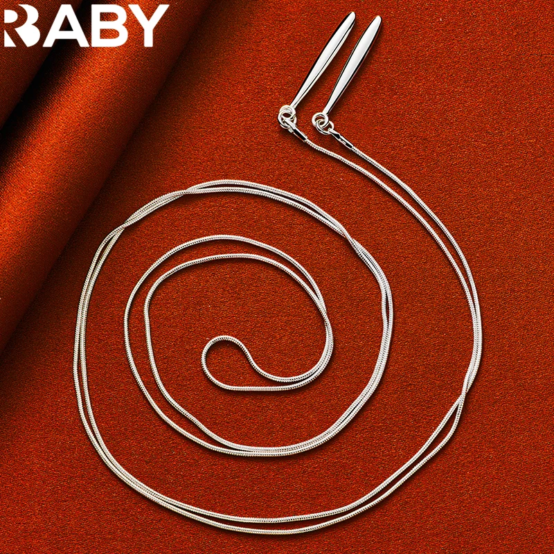 

New Original Design 925 Sterling Silver Fine Double Needle Snake Chain Necklaces For Women Men Wedding Jewelry Christmas Gifts