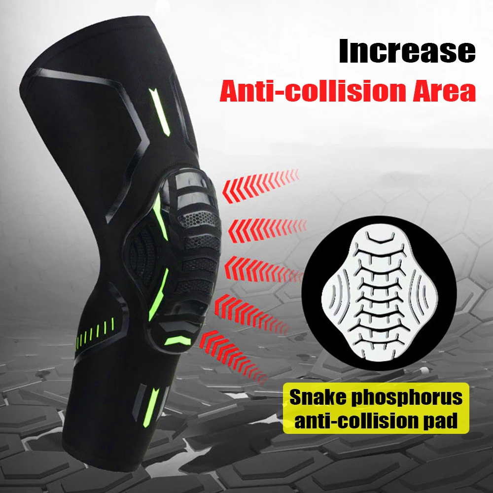 1Pair Fitness Anti-Collision Leg Pads Brace Elastic Knee Cover for Outdoor Sports Riding Basketball Protective Gear Men Women