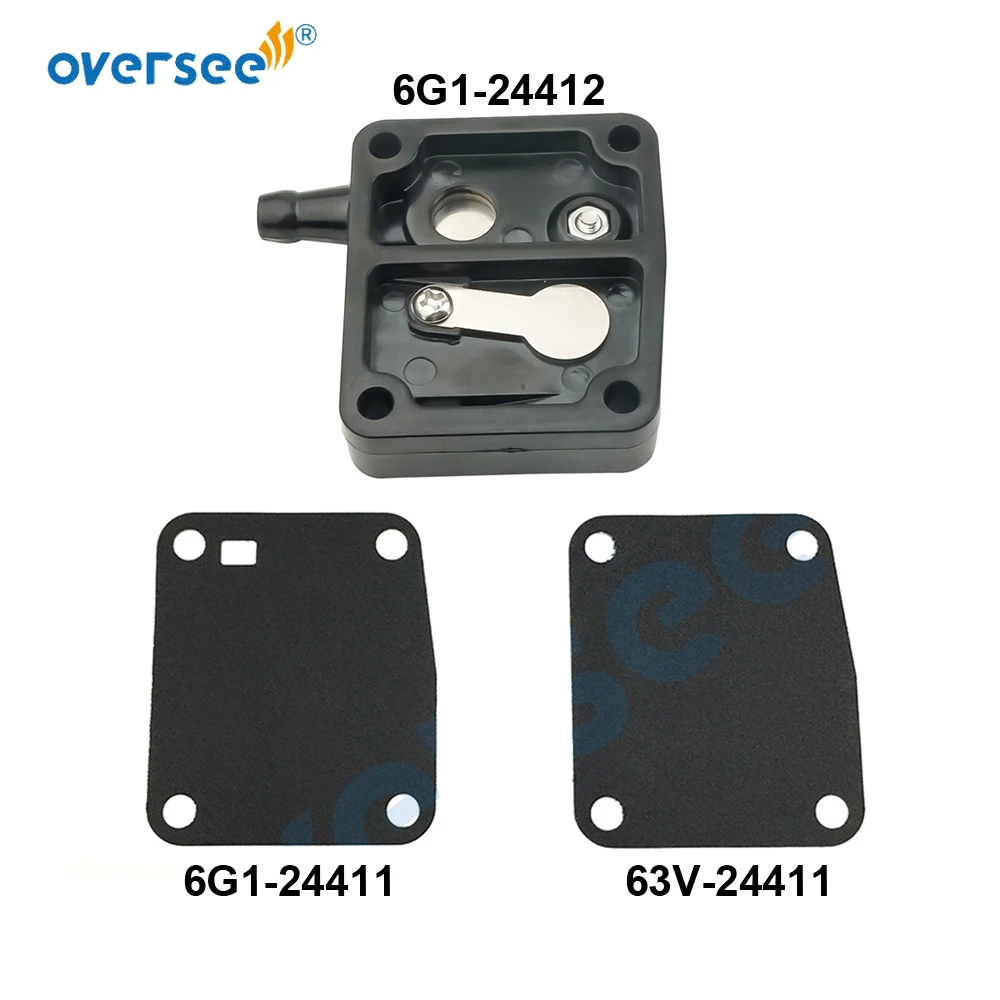 Carburetor Fuel Gasket Kit 6G1-24412 6G1-24411 63V-24411 For Yamaha Outboard Motor 2T 6/8/9.9/15HP Parsun Hidea Powertec HDX Seapro