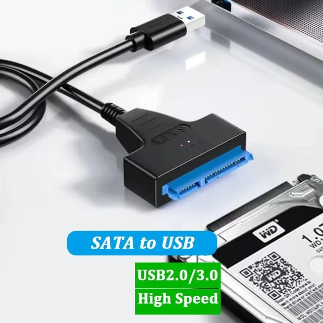 USB 3.0 SATA Cable Adapter Up to 6 Gbps Extension Computer Cables Connectors Support 2.5 Inches External Ssd Hdd Hard Drive USB