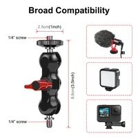 Super Clamp Camera Clamp Mount Monitor 360° Ballhead Magic Arm Double Ball Head Adapter for DSLR Camera/Gopro/LED Lights/phone - Image 5