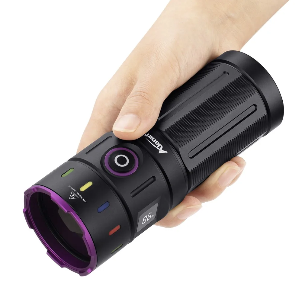 200W 365nm LED UV Flashlight Powerful Blacklight Torch USB Rechargeable for Catdog Tinea Urine Stain Scorpion Money Ultraviolet