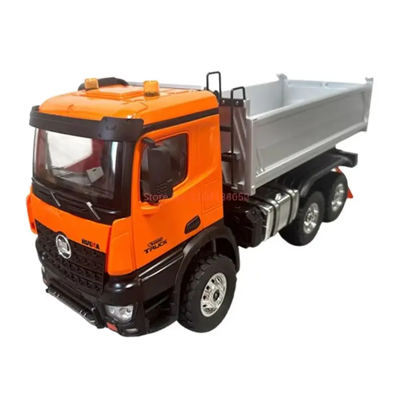Huina 598 Full Scale 1:14 Lighting Fourteen Channel Alloy Remote Control Dump Truck Engineering Transport Vehicle Toy Gift Gifts 4