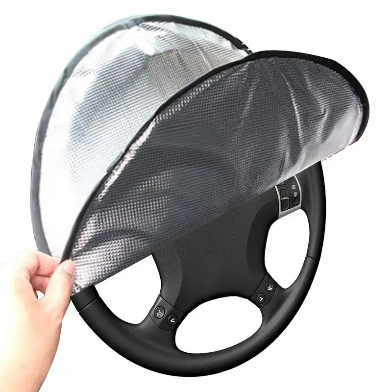 

Steering Wheel Cover Sun Shade Aluminum Foil Heat Reflector Sunblock Cover Universal Reflective Steering Wheel Protector Heat