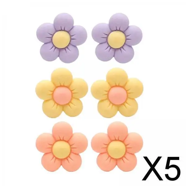

5X 6Pcs Cute Flower Air Vent Clips Decoration Air Conditioning