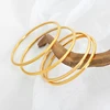 Simple Round Women's Stainless Steel Bracelet Rose Gold Color Silver 5 Sizes High Quality Gold-plated Bangle Jewelry Wholesale 1