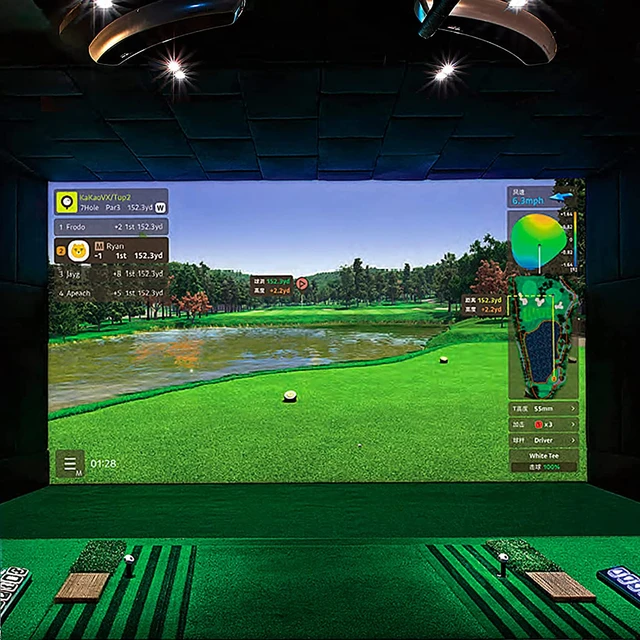 Écran d'impact pour simulateur de Golf d'intérieur 300x200cm, balles de Golf,  cible d'exercice